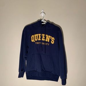 Navy blue hoodie from Queen’s University!